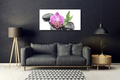 Quadro de vidro Arte em Pedras de Flores