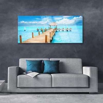 Pintura em vidro Arquitetura da Ponte Marítima