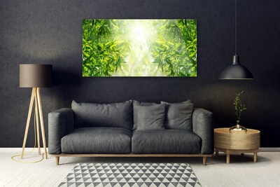 Pintura em vidro Folhas Natureza Planta