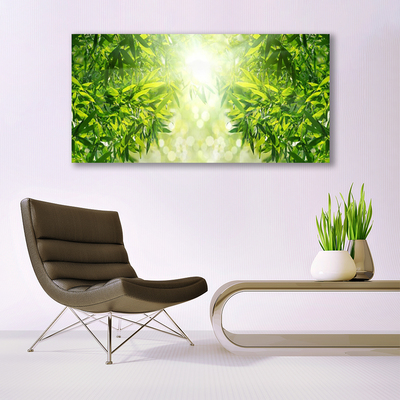 Pintura em vidro Folhas Natureza Planta