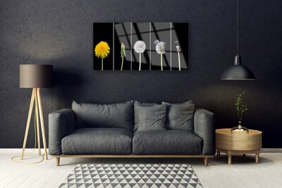 Pintura em vidro Planta dente-de-leão