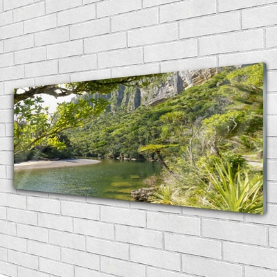 Quadro de vidro Lago Natura