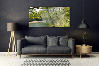 Quadro de vidro Lago Natura