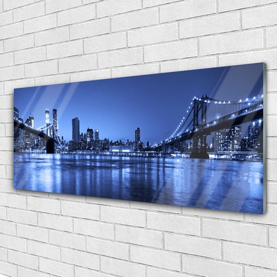 Pintura em vidro Arquitetura da Ponte da Cidade