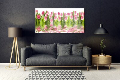 Quadro de vidro Tulipas Plantam Natureza