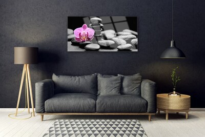 Quadro de vidro Arte em Pedras de Flores