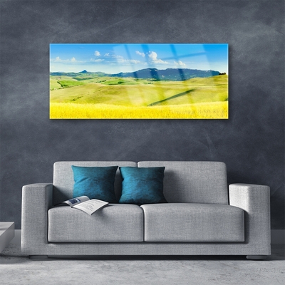 Quadro de vidro Paisagem das Montanhas da Vila