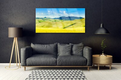 Quadro de vidro Paisagem das Montanhas da Vila