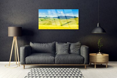 Quadro de vidro Paisagem das Montanhas da Vila