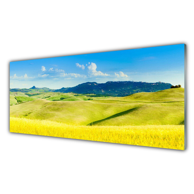 Quadro de vidro Paisagem das Montanhas da Vila