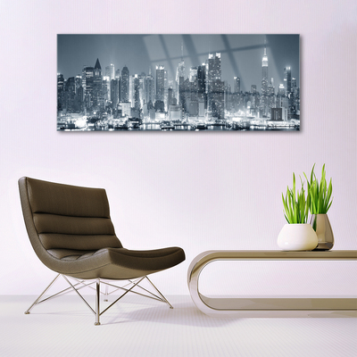 Pintura em vidro Casas da Cidade