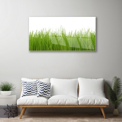 Pintura em vidro Natureza da planta grama
