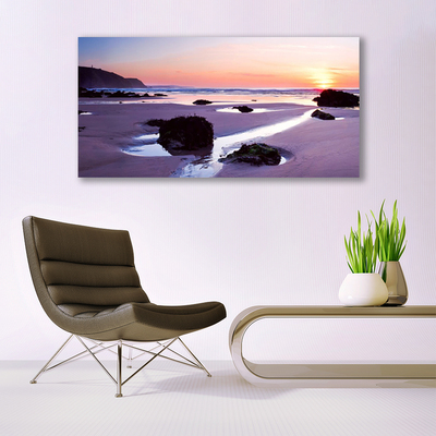 Quadro de vidro Paisagem de praia