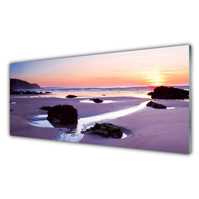 Quadro de vidro Paisagem de praia