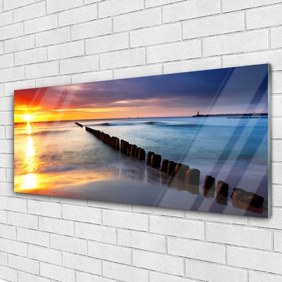 Quadro de vidro Paisagem do Mar e do Sol