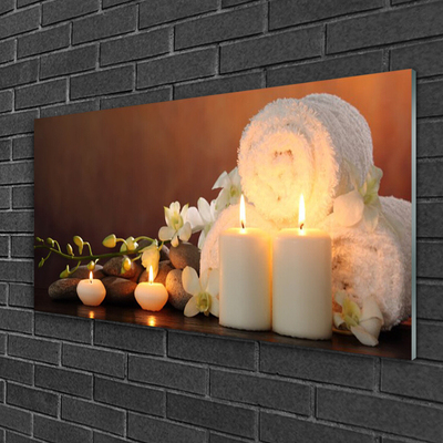 Pintura em vidro Velas para banheira