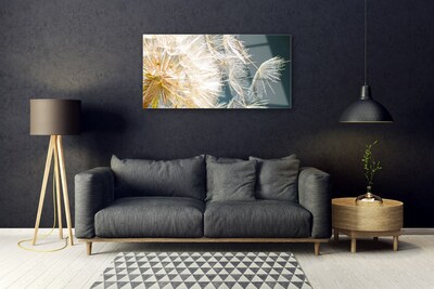 Pintura em vidro Planta dente-de-leão