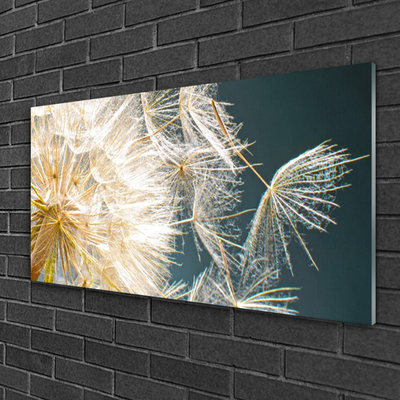 Pintura em vidro Planta dente-de-leão