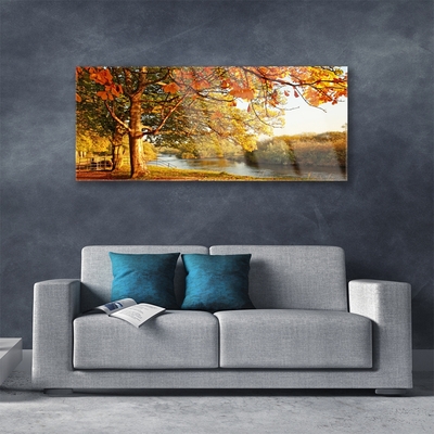 Quadro de vidro Natureza do Lago das Árvores