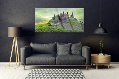 Quadro de vidro Árvores do Prado Natureza