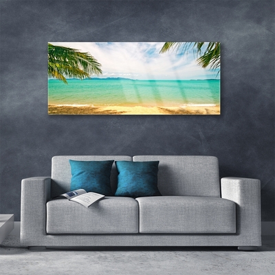 Quadro de vidro Paisagem de praia e mar