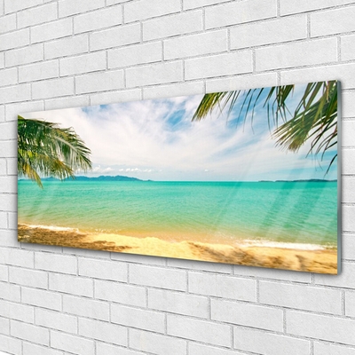 Quadro de vidro Paisagem de praia e mar