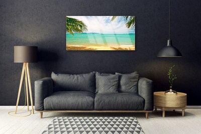 Quadro de vidro Paisagem de praia e mar