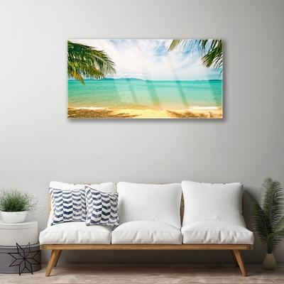 Quadro de vidro Paisagem de praia e mar