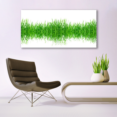 Pintura em vidro Natureza da planta grama