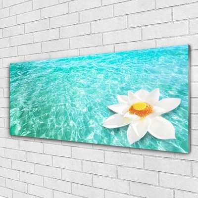 Pintura em vidro Arte da Flor Aquática