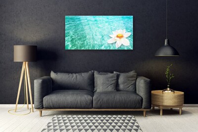 Pintura em vidro Arte da Flor Aquática