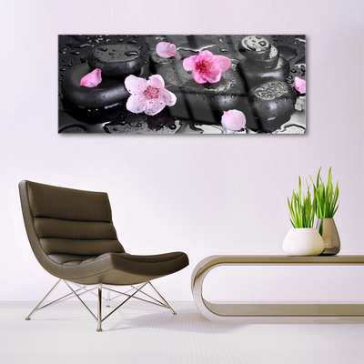 Pintura em vidro Arte em Pedras de Flores