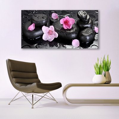 Pintura em vidro Arte em Pedras de Flores