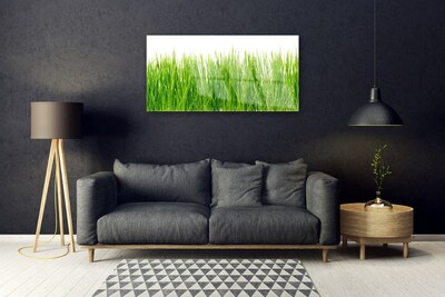 Pintura em vidro Natureza da planta grama