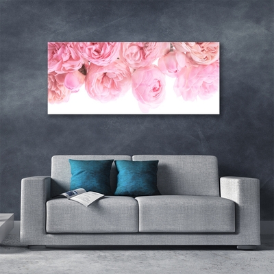 Quadro de vidro Planta de flores rosas