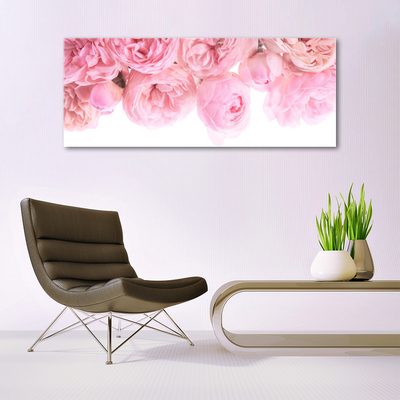 Quadro de vidro Planta de flores rosas