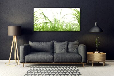 Pintura em vidro Natureza da planta grama