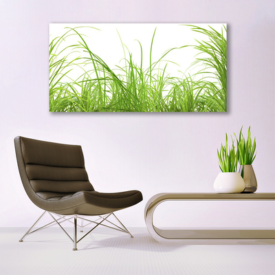 Pintura em vidro Natureza da planta grama