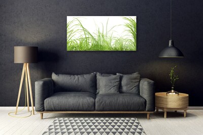 Pintura em vidro Natureza da planta grama