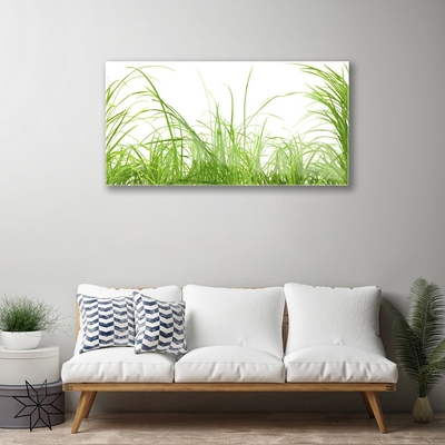 Pintura em vidro Natureza da planta grama