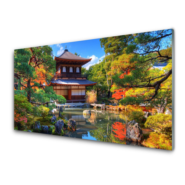 Quadro de vidro Paisagem de jardim do Japão