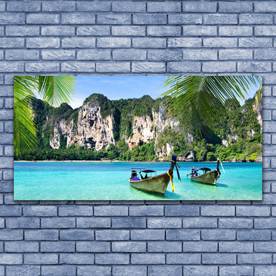 Quadro de vidro Paisagem Marinha de Barcos