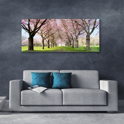 Quadro de vidro Caminho da Natureza das Árvores