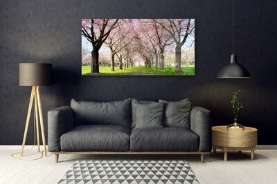 Quadro de vidro Caminho da Natureza das Árvores