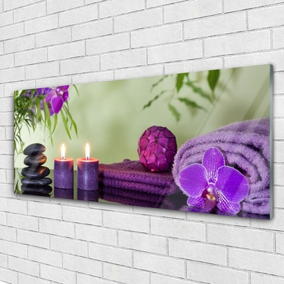 Pintura em vidro Pedras Velas Arte