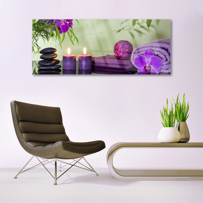 Pintura em vidro Pedras Velas Arte