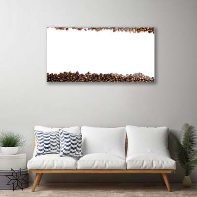 Quadro de vidro Cozinha de grãos de café