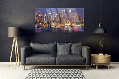 Pintura em vidro Arranha-céus Casas da Cidade