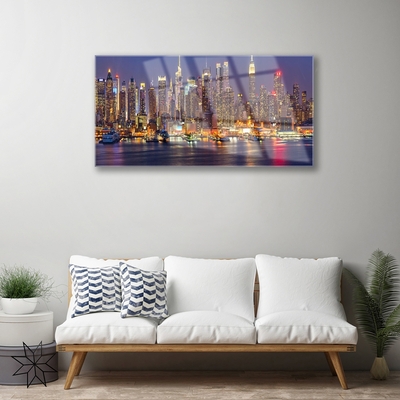 Pintura em vidro Arranha-céus Casas da Cidade