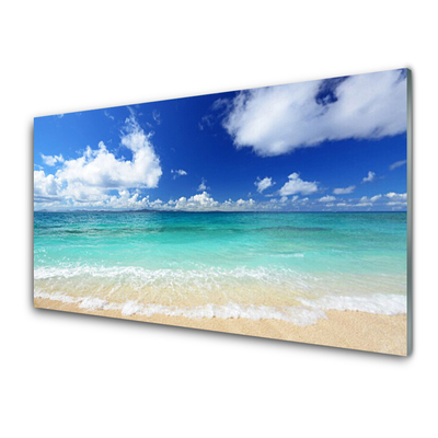 Quadro de vidro Paisagem de praia e mar